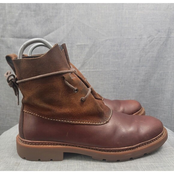 Clarks Trace Dusk Mens Chelsea Boot Lace-Up Brown Leather Suede SZ 11m US 10UK main image 4